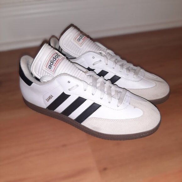 ADIDAS SAMBA CLASSIC 772109 White Black Indoor Soccer Shoes | Men\'s Size 9 main image 8